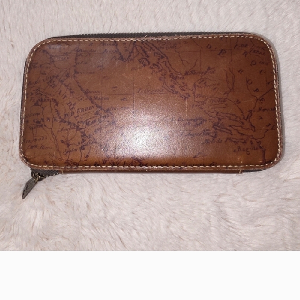 Patricia Nash Vintage Map Design Leather Wallet